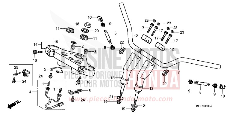 ROHRGRIFF/OBERE BRUECKE (VT750C2/C2F/C2S) von Shadow Aero DEGITAL SILVER METALLIC (NHA30A) von 2008